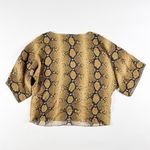 Michael Kors NEW  Nikki Python Snake Print Silk Crepe De Chine Blouse Shirt Top S Photo 0