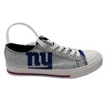 FOCO Sneakers Womens Size 10 NY Giants Glitter Low Top Silver Blue Photo 3