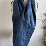 Alpaca Comargo Blue Wool Blend Scarf Fringe Winter Warm Soft Shawl Photo 1