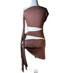 Jaded London Mena Knotted Mini Dress in Brown 2 New Womens Cut out Photo 7