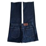 Ann Taylor Stretch Dark Wash Low Rise Straight Wide Leg Denim Jeans Size 8R Photo 7