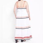 Lane Bryant  | NWT White Coral Navy Ribbon Detail Tiered Maxi Dress | Size 20 Photo 1