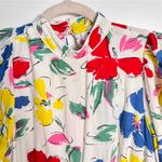 Rixo x Target Women’s White Floral Mock Neck Ruffle Midi Dress Size‎ 2 Photo 5