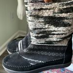 Toms  Nepal Black Suede Textile Womens Boots Photo 2