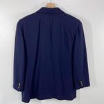 Vtg.‎ Lizsport Wool Blazer Women 14 Navy Blue Gold Crest Buttons Classic Preppy Photo 1