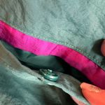 Lands' End Vintage Green Purple Nylon Pull Over Parka Size Medium Photo 6