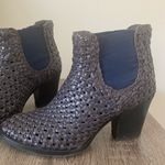 Aquatalia | Weaved Navy Blue Booties 3” Size 6 Photo 0