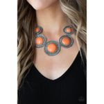 Paparazzi She Went West Orange Necklace (518) Photo 0