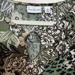 kim rogers Kim‎ Rogers Women's Dress Pull Over Floral Green Brown 3/4 Sleeve Size XL Photo 1