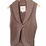 Abercrombie & Fitch Y2K Wool Sweater Vest Brown Shawl Collar Women’s Size Small Photo 2