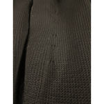 Max Studio  Knit Cardigan Sweater Collared Tie Front Black Textured Small Photo 6