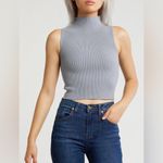 Abound  Gray Compact Ribbed Sleeveless Turtleneck Top Sweater XXS Photo 1