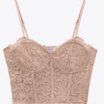 ZARA nwt lace crochet bohemian Corset top blouse Photo 7