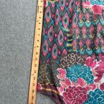 Anthropologie Fig & Flower Peasant Blouse w/Lace Back Womens 2X Boho Mixed Print Pink Photo 5