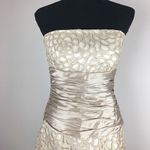 #121 GABALIS CHAMPAIGNE Strapless Cocktail Dress Size 6 Photo 2