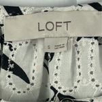 Loft  Women's Sleeveless Floral Eyelet Tank Top White Size S Casual Photo 10