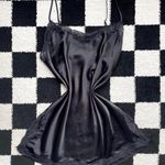 Victoria's Secret 90s Victoria’s Secret Black Satin Slip Dress L Photo 0