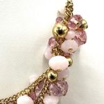 Avon vintage gold tone and pink beaded necklace Gold Photo 8