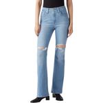 Levi's Levi’s 726 High Rise Flare Distressed Stretch Jeans Womens Sz 31 x 32 Light Wash Photo 2