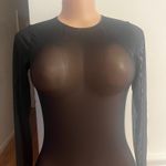 Arden B Buauty Sheer Mesh Top See Through Leotard Jumpsuit Snap... Photo 3
