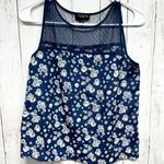Jason Wu For Target Tank Top Womens XS Blue Floral 100% Polyester Short Length Photo 0