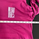 PINK - Victoria's Secret  Pink Magenta No Bad Vibes Graphic Crewneck Preppy Top M Photo 6