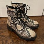MIA Snake Print Combat Boots Photo 3
