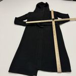 J Crew Cardigan Womens Petite Small Black Ribbed Hooded Sweater Belted Vintage Size undefined Photo 4