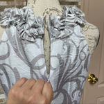 London Times  halter party shift dress shimmer white gray Sz 8 wedding guest Photo 6