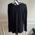 All Saints Rhoda V Neck Sweater Alpaca Wool Blend Black Size small Photo 3