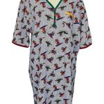 Vintage 90s Avon Christmas Pajama Dress Women’s Size M/L Teddy Bear Pencil Print Red Size L Photo 0