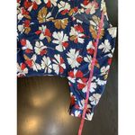 Q2 Tie Front Top‎ Womens Small Floral Office Cropped Relaxed Fit 3/4 Sleeve Photo 12