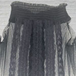 ZARA  Black Embroidered Lace Top XS Photo 11