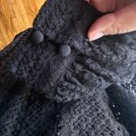 EXPRESS  Black Faux Leather & Lace Long Sleeve Top – Size XS Photo 6