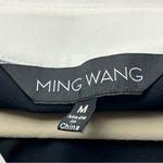Ming Wang  Black White Button Front Dress‎ Womens Size Medium Short Sleeve Photo 1