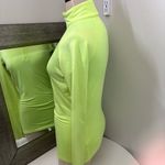 Nike Yellow Fitted 3/4 zip dri-fit compression Long Sleeve Tee Photo 6