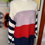 Evelyn Taylor Color Block Sweater Size L Photo 0