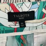 Talbots Petites Tropical Print Chino Shorts 10P Green Red Blue Mature Vacation Photo 2