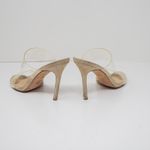 Veronica Beard Asha Genuine Suede Leather Clear Strap Open Toe Sandals Heels 9 Photo 2