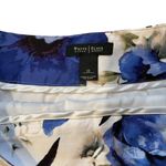 White House | Black Market  Skirt Blue White Floral Pleated, Sz 12 Photo 11