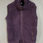 Artisans Fleece Vest Womens XL Purple Plush Sleeveless High Collared Photo 0