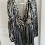 Anthropologie Sabina Musayev Metallic Balloon-Sleeve Mini Dress Photo 7