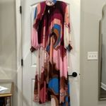Aura NWT Celestial Psychedelic Maxi Dress Flowy Tie Back Relaxed Oversized OSFM Photo 2