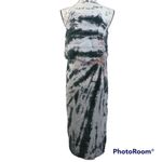 margaret o'leary Pink Black Tiered Tie Dye Dress Boho Festival Beach Size S Photo 3