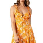 Lucca Couture Bouvardia Orange Floral Mini Sundress Photo 0