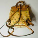 Dooney & Bourke Vintage DB Logo Rainbow Colored Tan Leather Mini Backpack Bag Photo 7