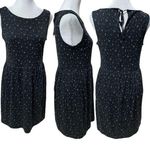 Loft Ann Taylor  Black with White Dots Sleeveless Above the Knee Dress Size SP Photo 1