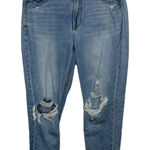 American Eagle  Mom Jeans Womens 6  X Short Ripped Blue stretch comfort high rise Photo 0