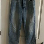 Revice Denim  Light Wash High Rise Button Fly Straight Leg Photo 0