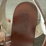 Michael Kors KORS Xaria Wedge Sandals in Brown Leather Size 9.5 Photo 3